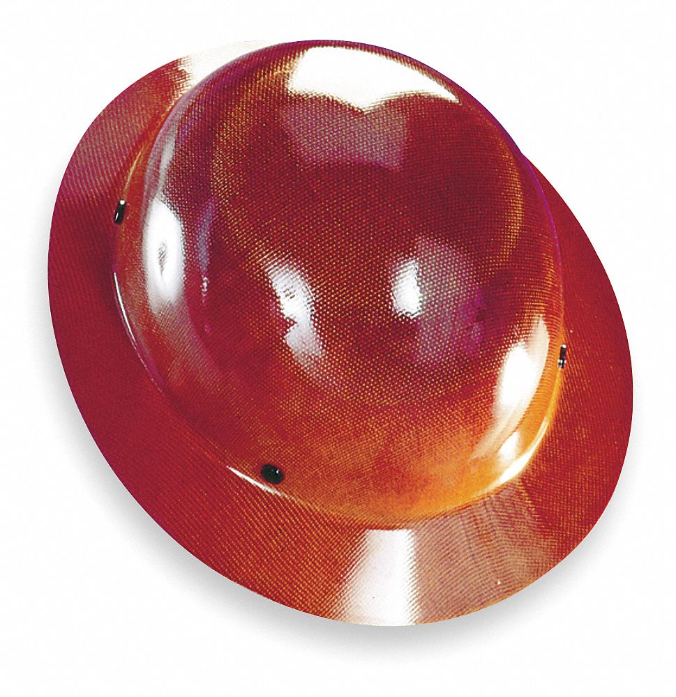 HARD HAT, PHENOLIC, 4-PT STAZ-ON PINLOCK SUSPENSION, FULL BRIM, NATURAL TAN