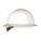 HARD HAT, PHENOLIC, 4-PT STAZ-ON PINLOCK SUSPENSION, FULL BRIM, WHITE