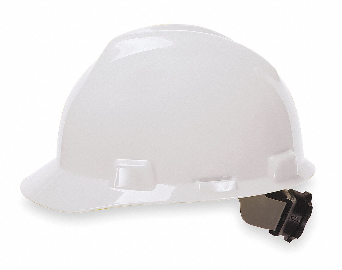 MSA Front Brim, Hat, Type 1, Class E Classification, V-Gard®, Ratchet - 4LN95|475358 - Grainger