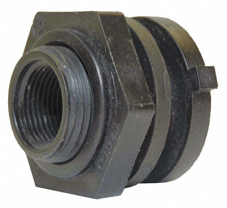 FLUORINATED BULKHEAD FITTING, FOR 1323, 1324, 1325, FLUORINATED, POLYETHYLENE