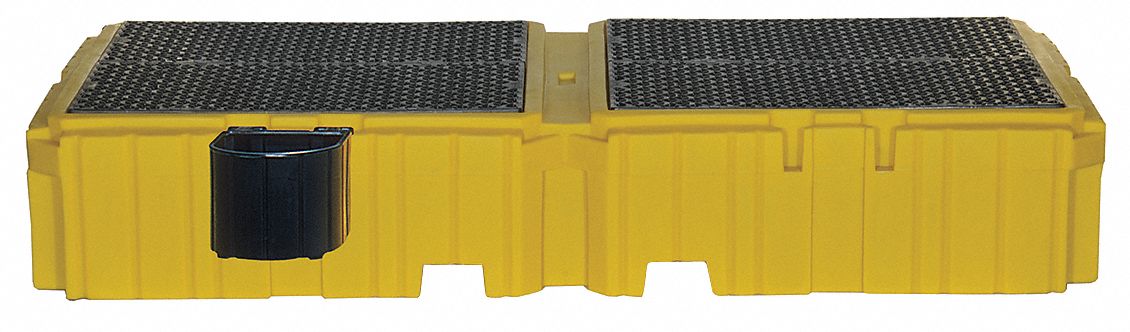 TWIN IBC CONTAINMENT UNIT, FOR 2 IBC, 124½ X 61⅝ X 22 IN, YELLOW, 2-WAY
