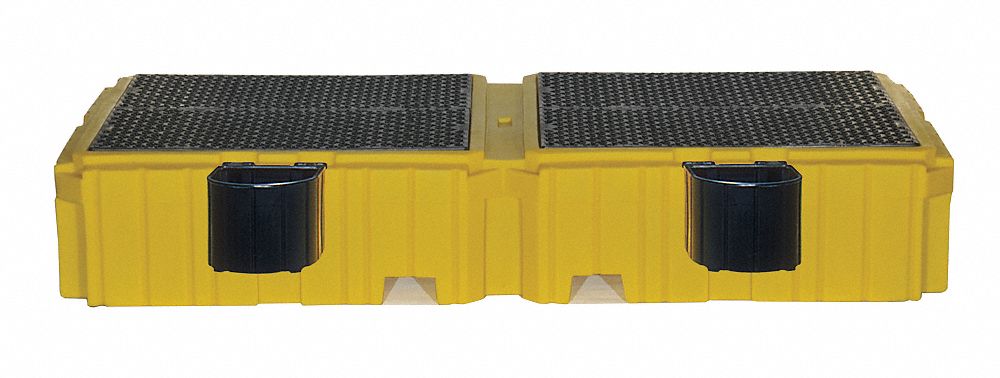 TWIN IBC CONTAINMENT UNIT, FOR 2 IBC, 124½ X 61⅝ X 22 IN, INCLUDES DRAIN