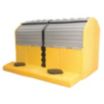 Modular Hardcover Plastic IBC Spill Pallets with Rolltop & Double Doors