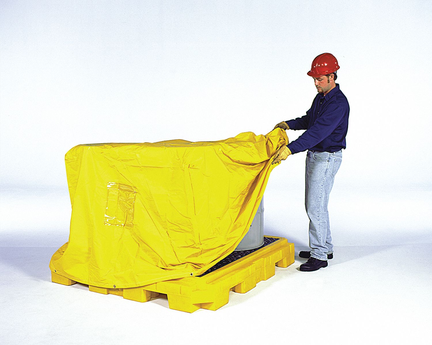 PULL OVER COVER, 63½ X 63½ X 42 IN, FOR 9630, 9631, POLYETHYLENE, YELLOW