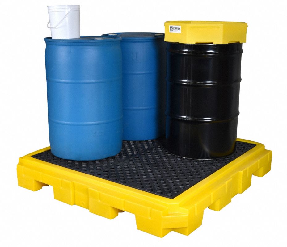 ULTRATECH Tarima de Bajo Perfil para Derrame Polietileno 75 gal. Para 4