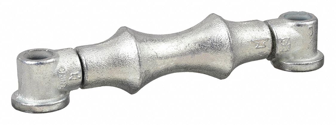 Pipe Roll: Galvanized Cast Iron, For 4 in Pipe, 4 3/4 in Roller Lg, 750 lb Load Capacity, Cast Iron