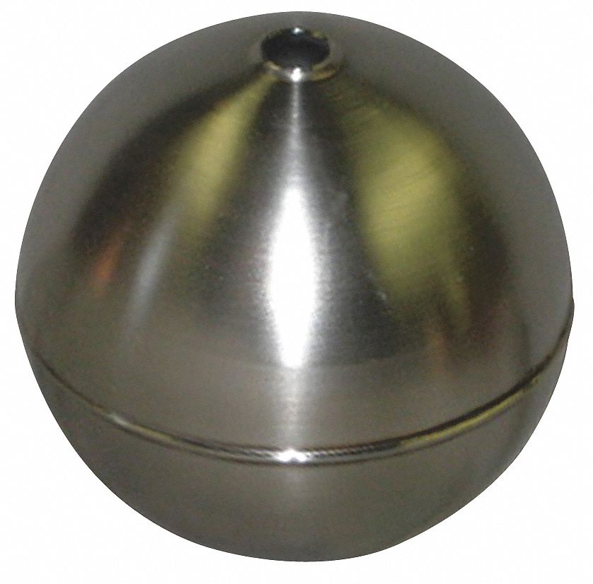 NAUGATUCK Tubed Float Ball Stainless Steel, Tubed Connection, 6 in