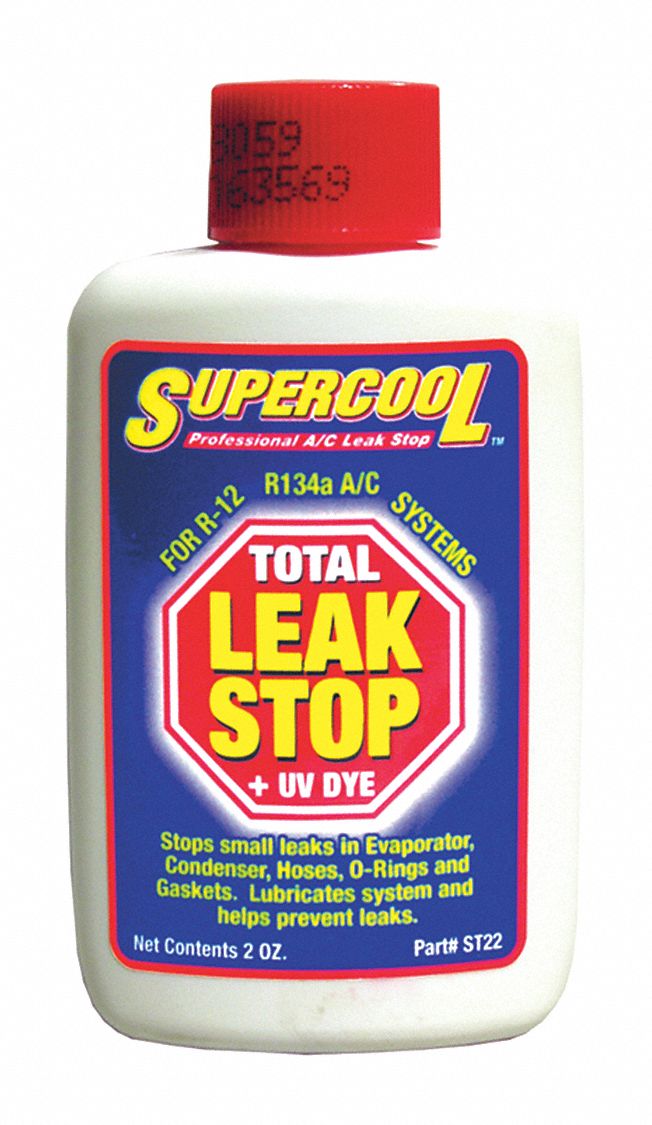 SUPERCOOL, Leak Stoppers, 2 oz Size, A/C Leak Stop Metal 4LTV3ST22