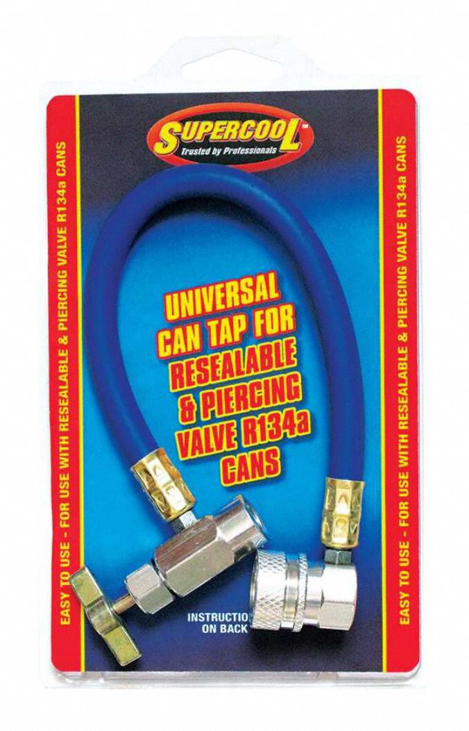 R134A CAN TAP, A/C CHARGING HOSE, 51205, SCREW-ON