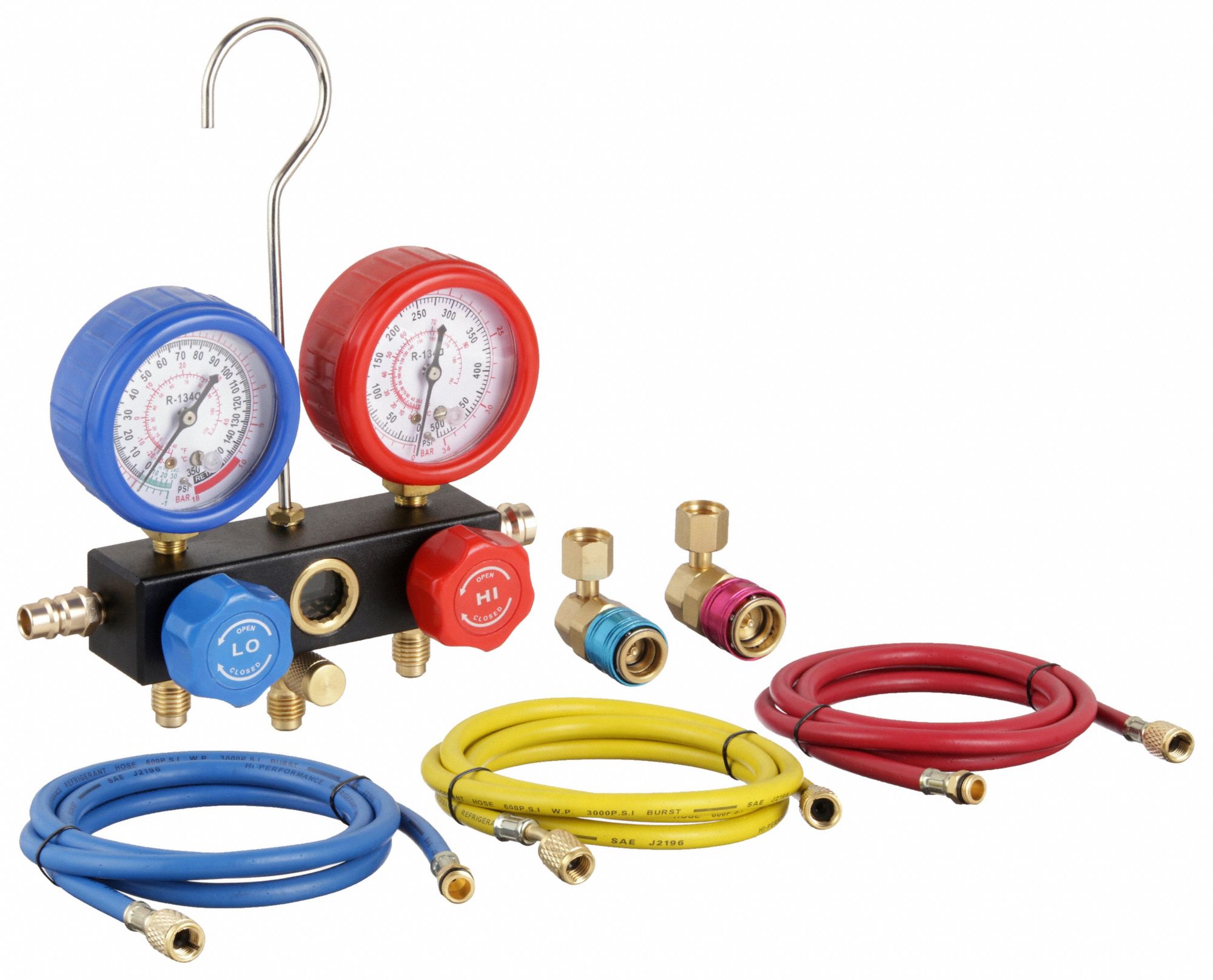 A/C Manifold Gauge Set Steel, Aluminum, Brass