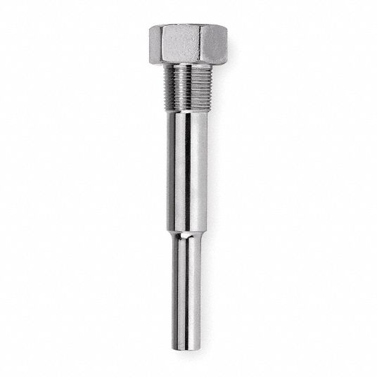 Industrial Thermowell, 316 Stainless Steel, 3/4 in NPT, Insertion