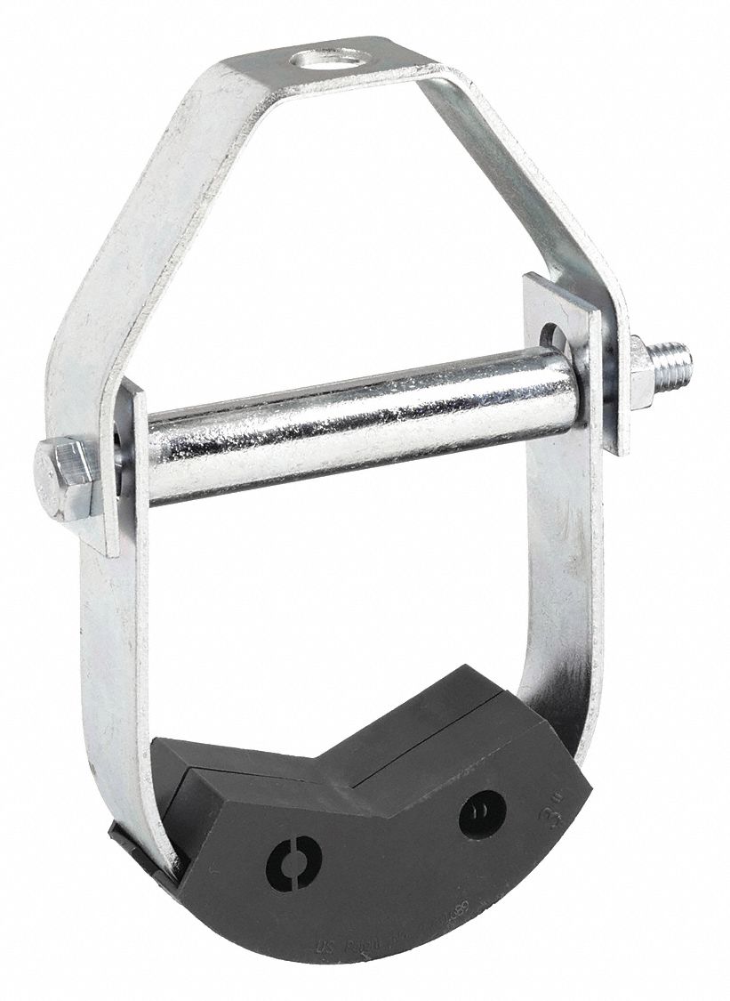 CLEVIS HANGER: ZINC-PLATED STEEL, FOR 8 IN PIPE, FOR ¾ IN THREADED ROD, 1,100 LB CAPACITY