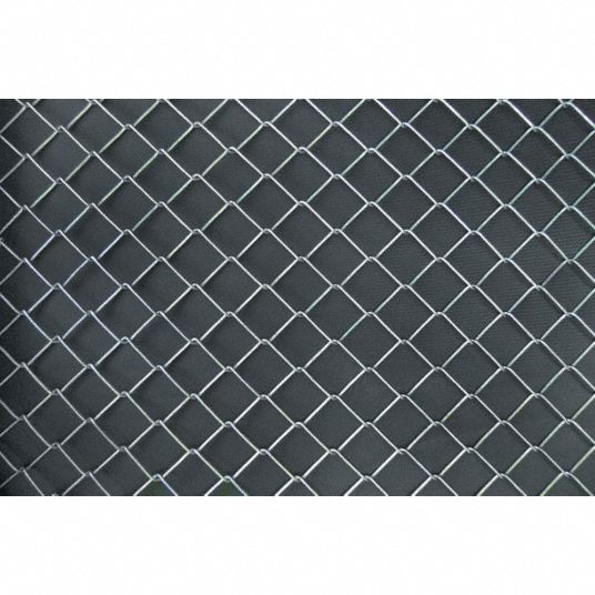 GRAINGER APPROVED Chain Link Fabric: 9 ga Gauge, 2 in Mesh Size, 4 ft Ht,  50 ft Lg, Steel