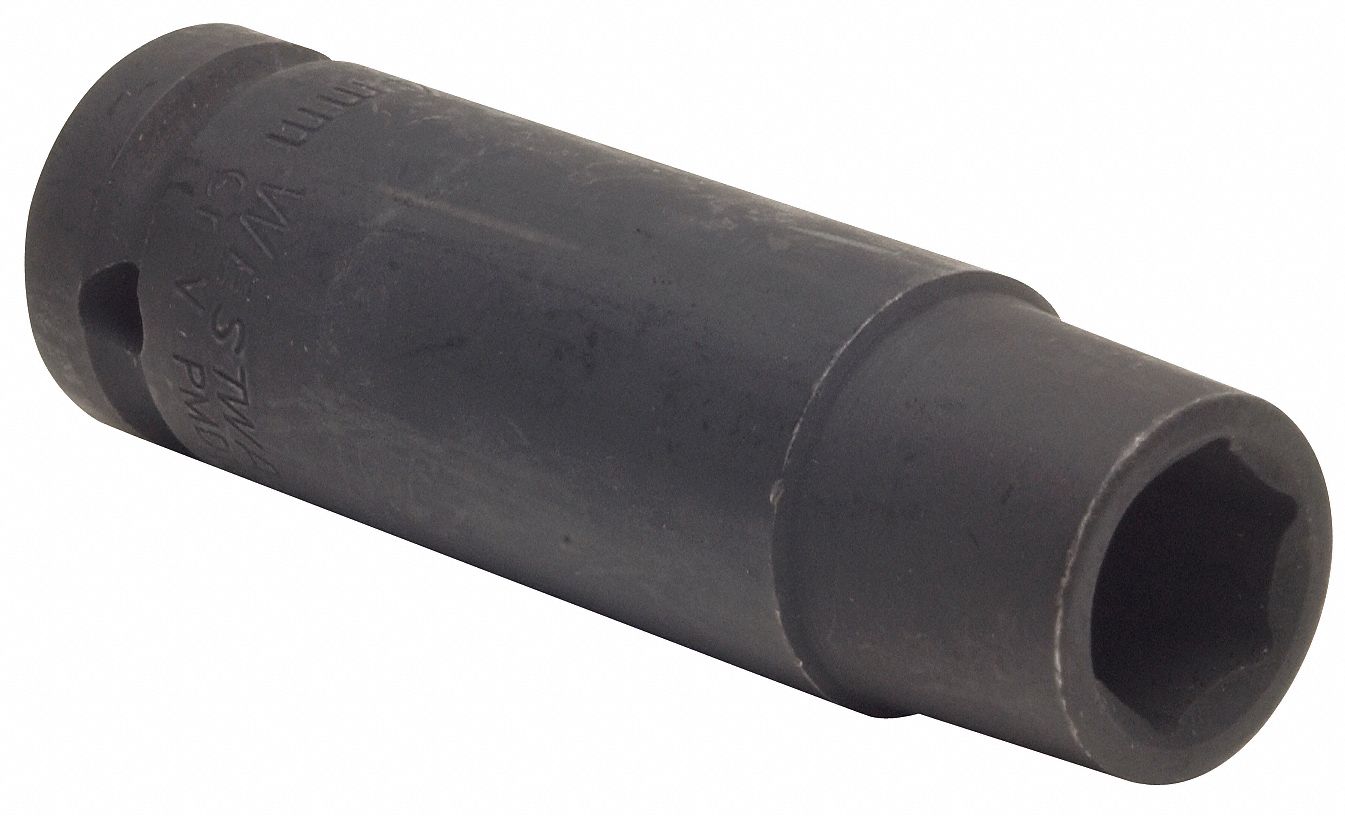 WESTWARD 4LXJ5 Impct Skt,Steel,Blk Oxd,14 mm 4LXJ5