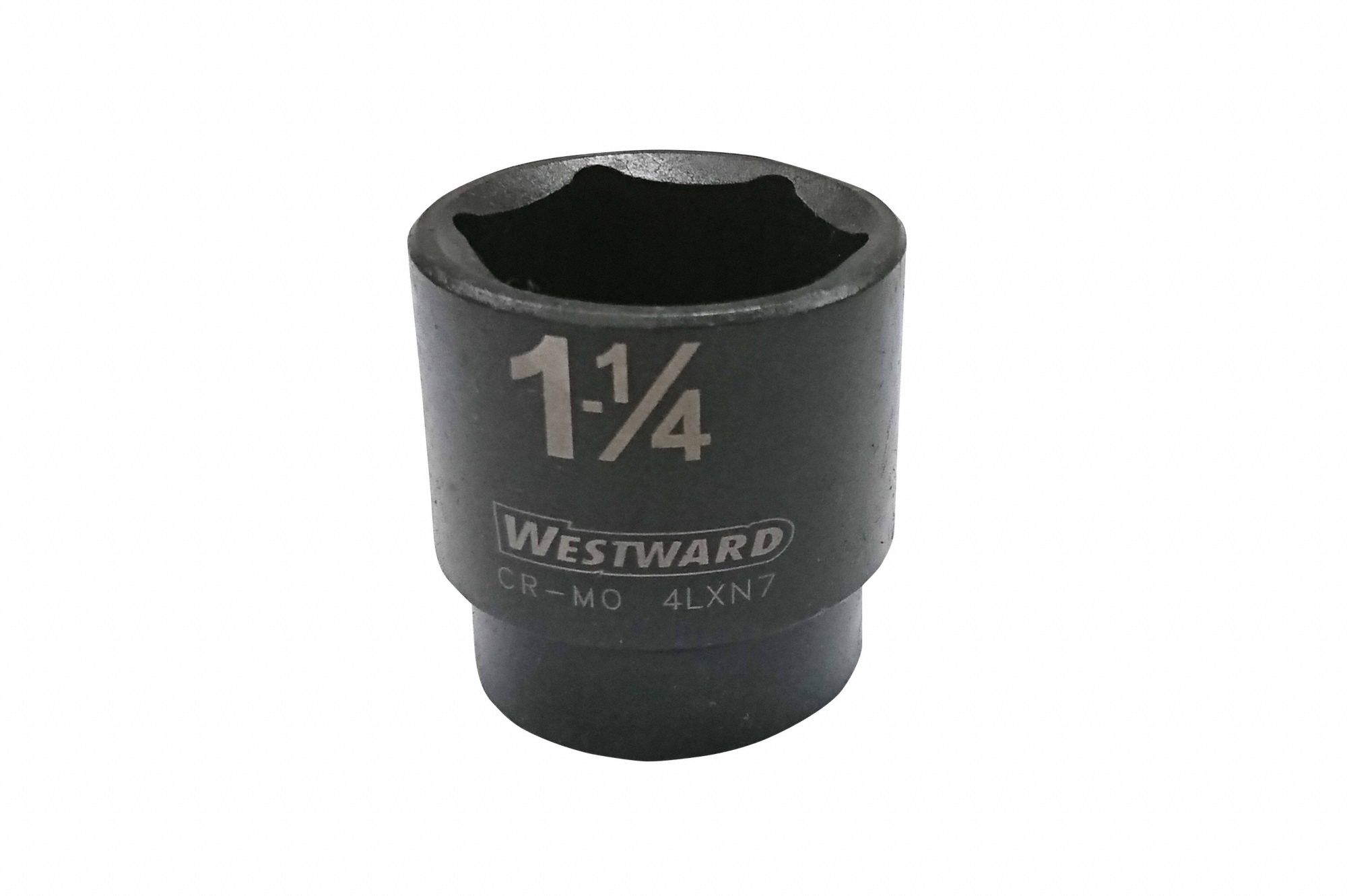 WESTWARD Impact Socket, Socket Size 1 1/4 in, Socket Shape 6Point