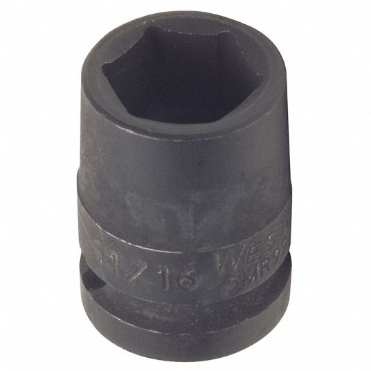 WESTWARD Impact Socket, Socket Size 15/16 in, Socket Shape 6Point