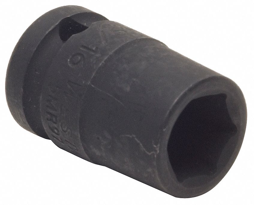 WESTWARD Impact Socket 1/2 in Drive Size, 9/16 in Socket Size, 6Point