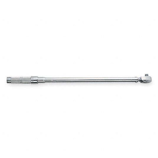 Micrometer Torque Wrench: Foot-Pound, 3/8 in Drive Size, 16 ft-lb to 80  ft-lb, Std