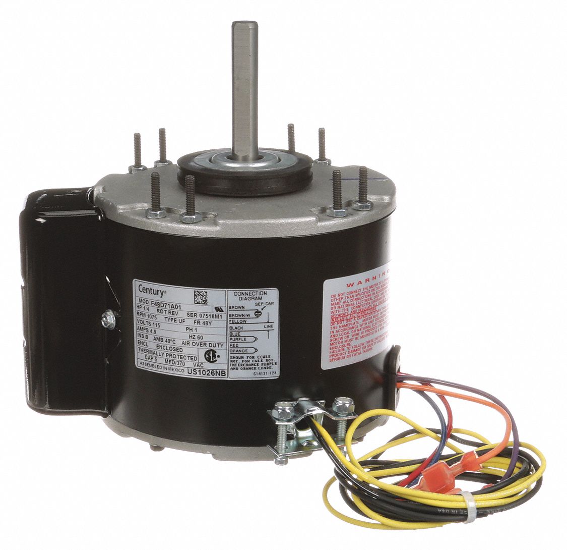 Century Unit Heater Motor 1 4 Hp Permanent Split Capacitor Nameplate Rpm 1 075 No Of Speeds 1 4ly84 Us1026nb Grainger