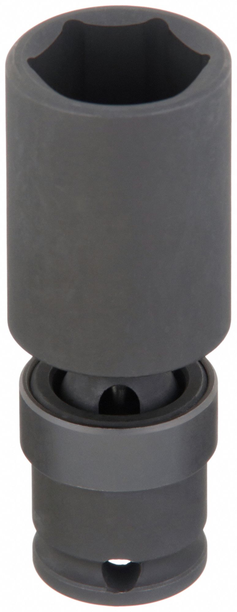 Impact Socket: 1 in Socket Size, 6-Point, Deep, Black Phosphate, Not Tether Capable, SAE