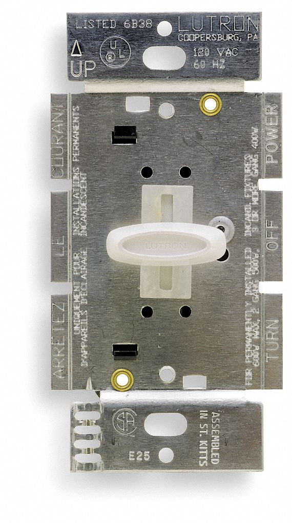 Slide Lighting Dimmer, 1Pole, Ivory Grainger
