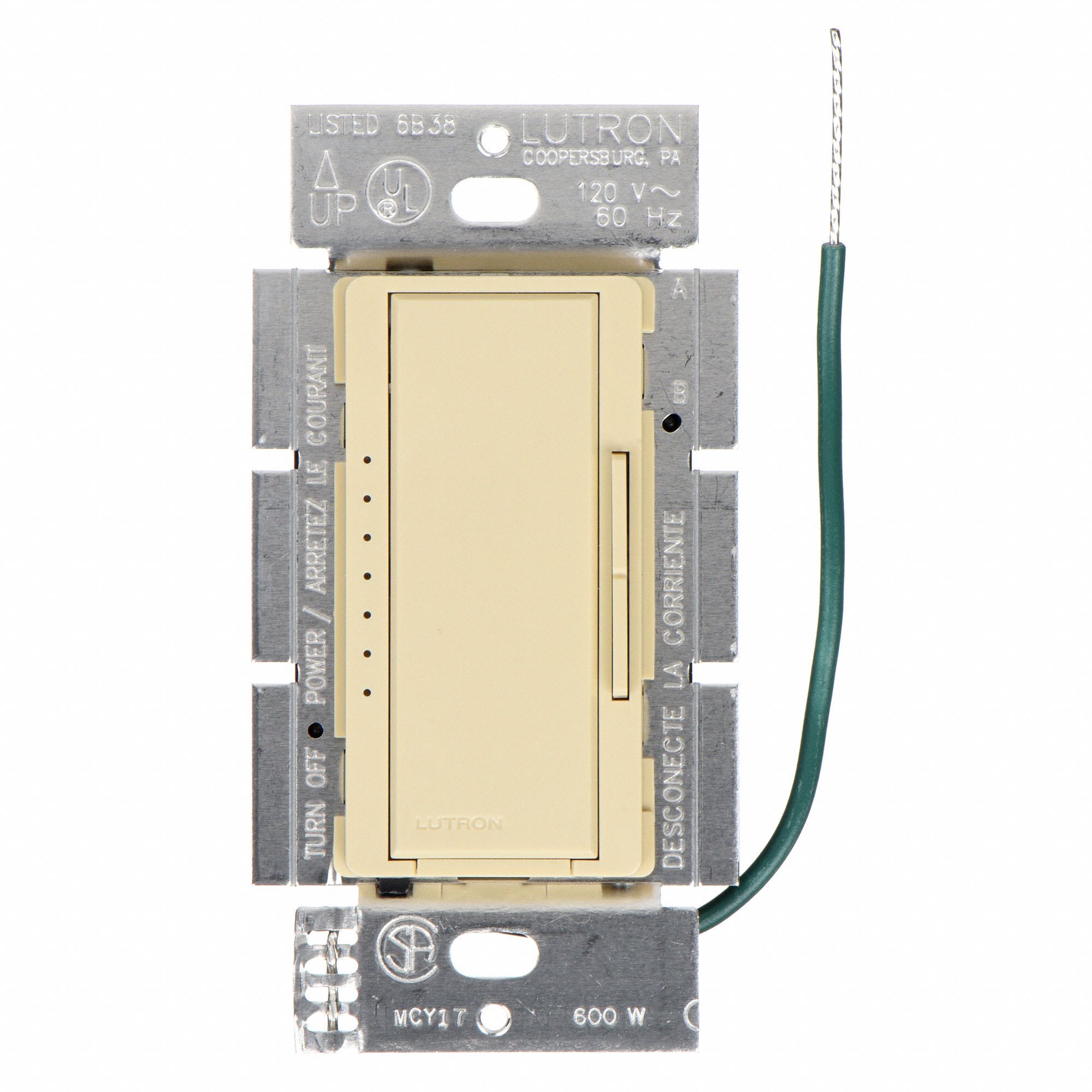 LUTRON Lighting Dimmer, Halogen, Incandescent Lighting Technology, 1