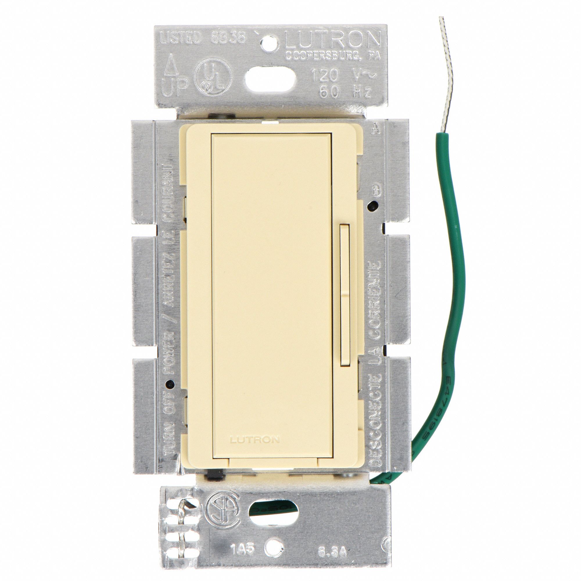 LUTRON Companion Dimmer, CFL, ELV, Fluorescent, Halogen, Incandescent