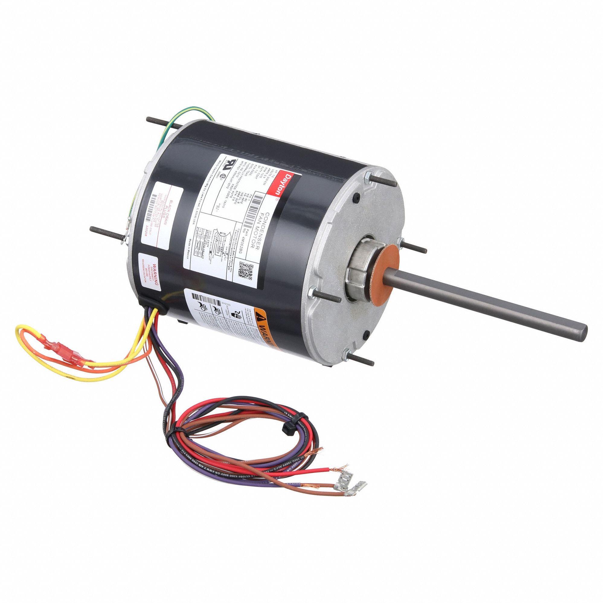 DAYTON, Stud Mount, Totally Enclosed Air-Over, Condenser Fan Motor ...