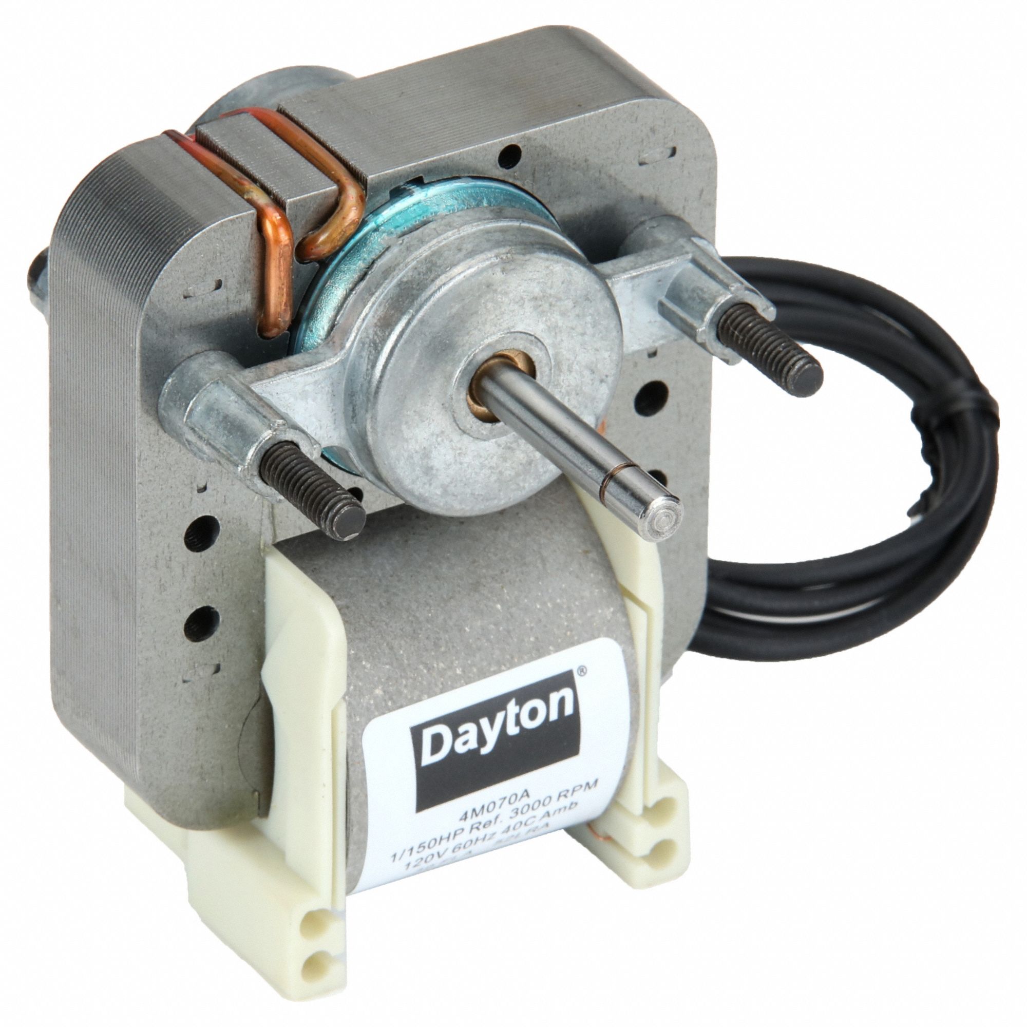 DAYTON C-Frame Motor: 1/150, 3,000, 1 No. of Speeds, 115V AC, CWSE,  Impedance with One-Shot Backup