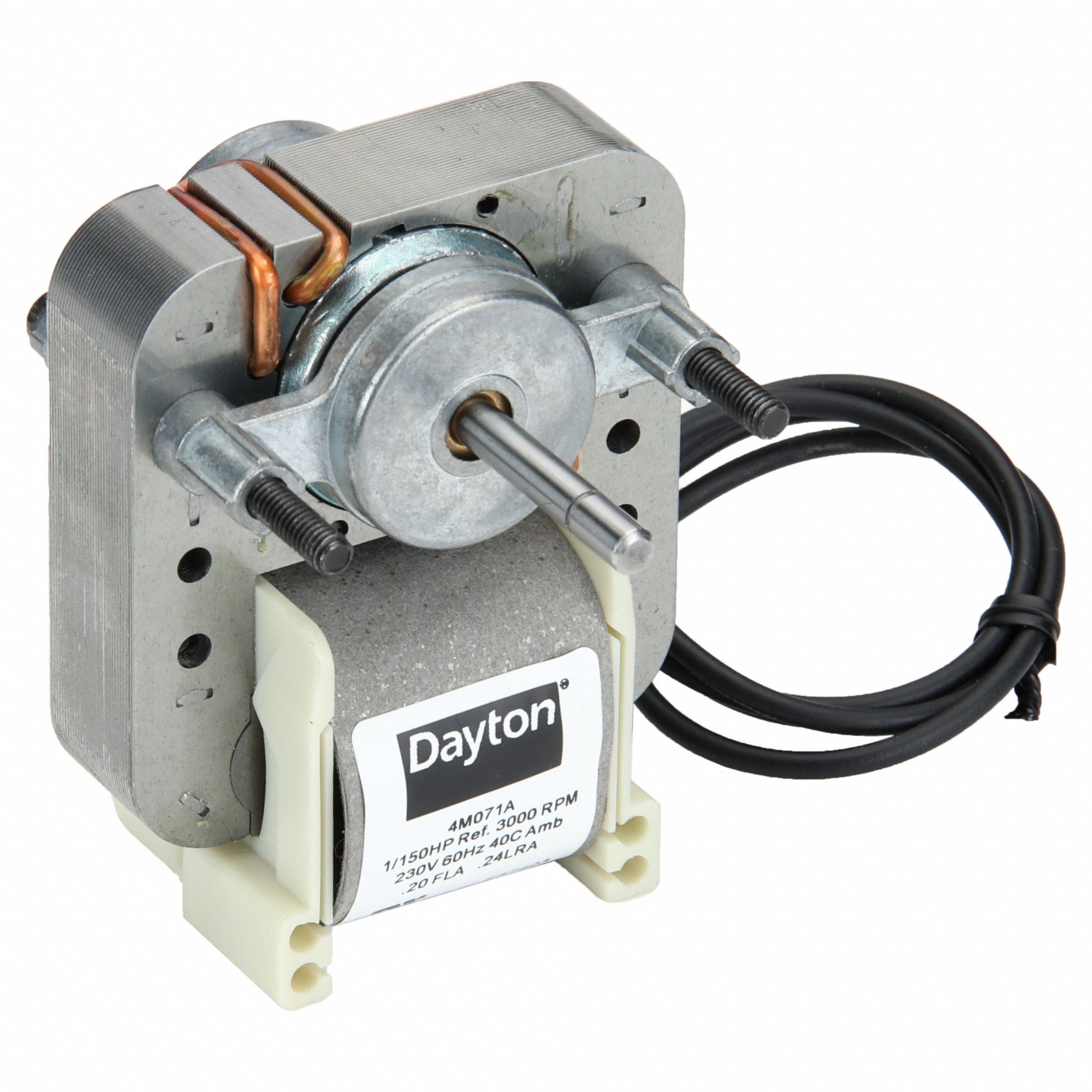 C-Frame Motor: Stud, Shaded Pole, Single Phase, 1/150 hp, 3, 000 RPM, C-Frame Frame Size, B