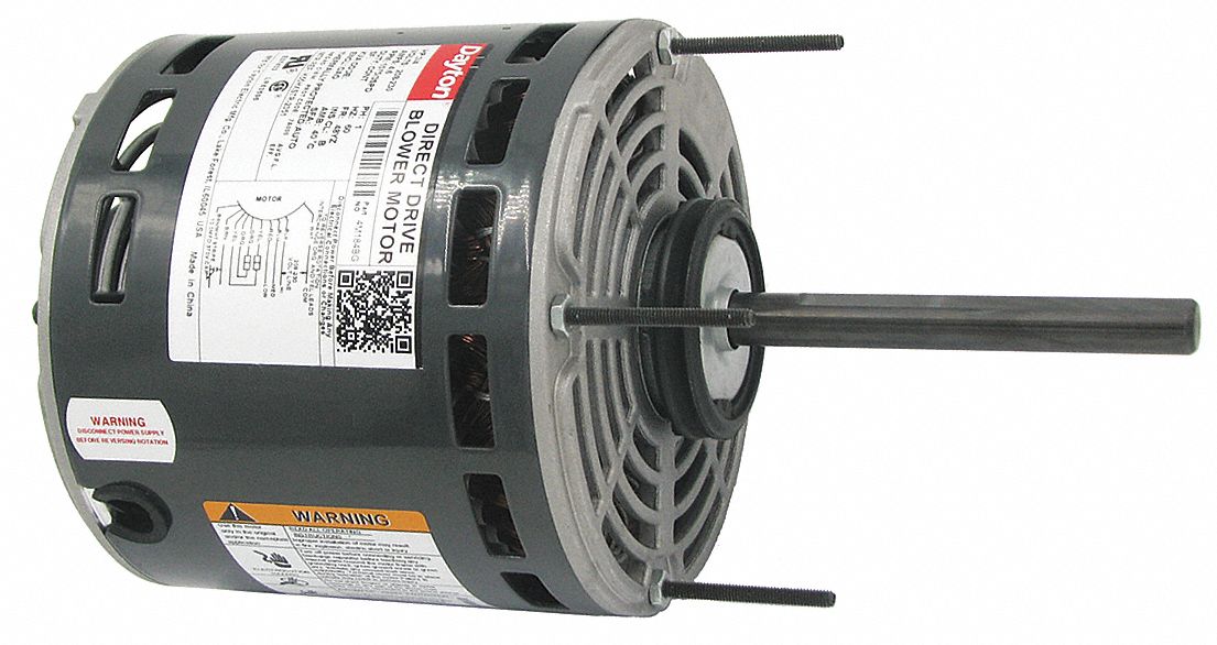 3/4 HP Direct Drive Blower Motor, Permanent Split Capacitor, 1075 Nameplate RPM, 208-230 Voltage