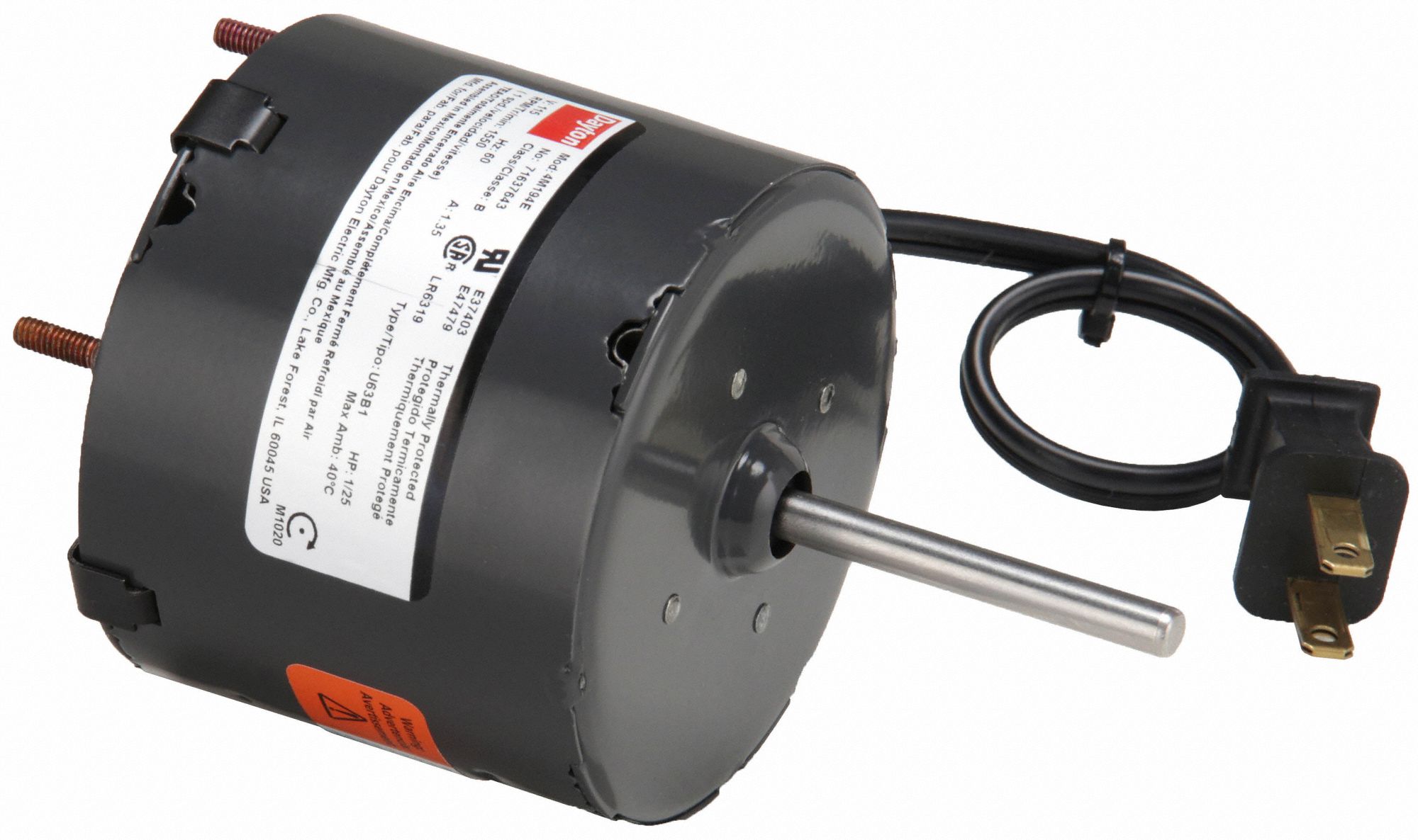 DAYTON 1/25 HP 115V 3.3 inch HVAC Motor - 4M194|71637643M - Grainger
