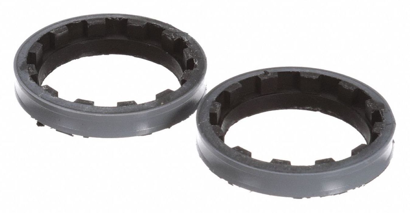 Motor Mounting Ring: Round, 2 1/4 in Outside Dia, 1 11/16 in Inside Dia, Rubber, 2 PK