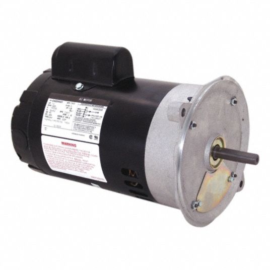 CENTURY Oil Burner Motor: Capacitor-Start, 1/2 HP, 3,450 Nameplate RPM,  115/230V AC, 48N Frame