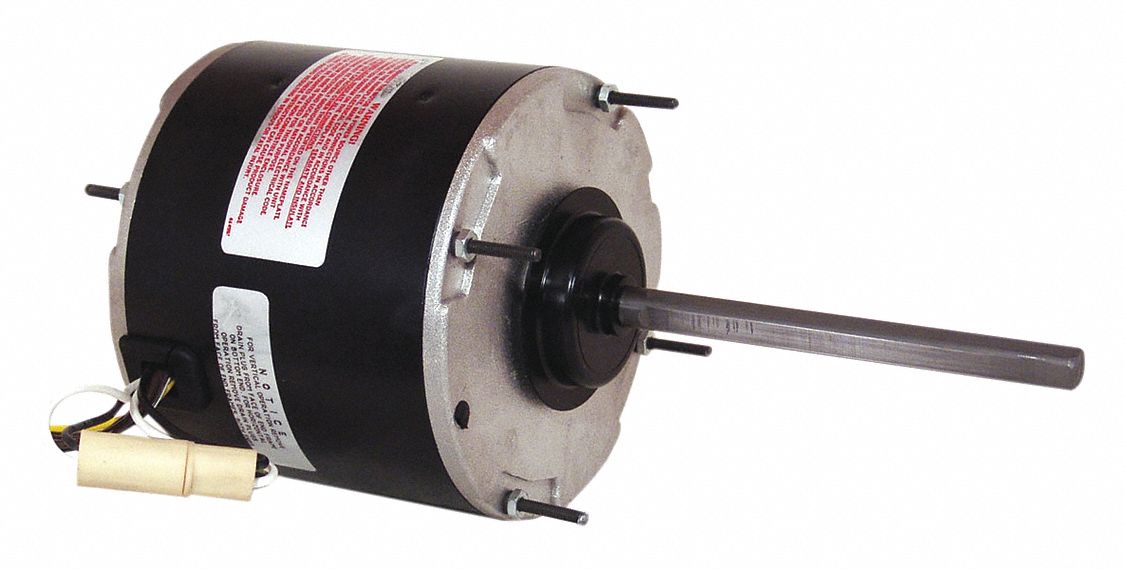 CENTURY 1/2 HP Condenser Fan Motor,Permanent Split Capacitor,1075 Nameplate RPM,208230 Voltage