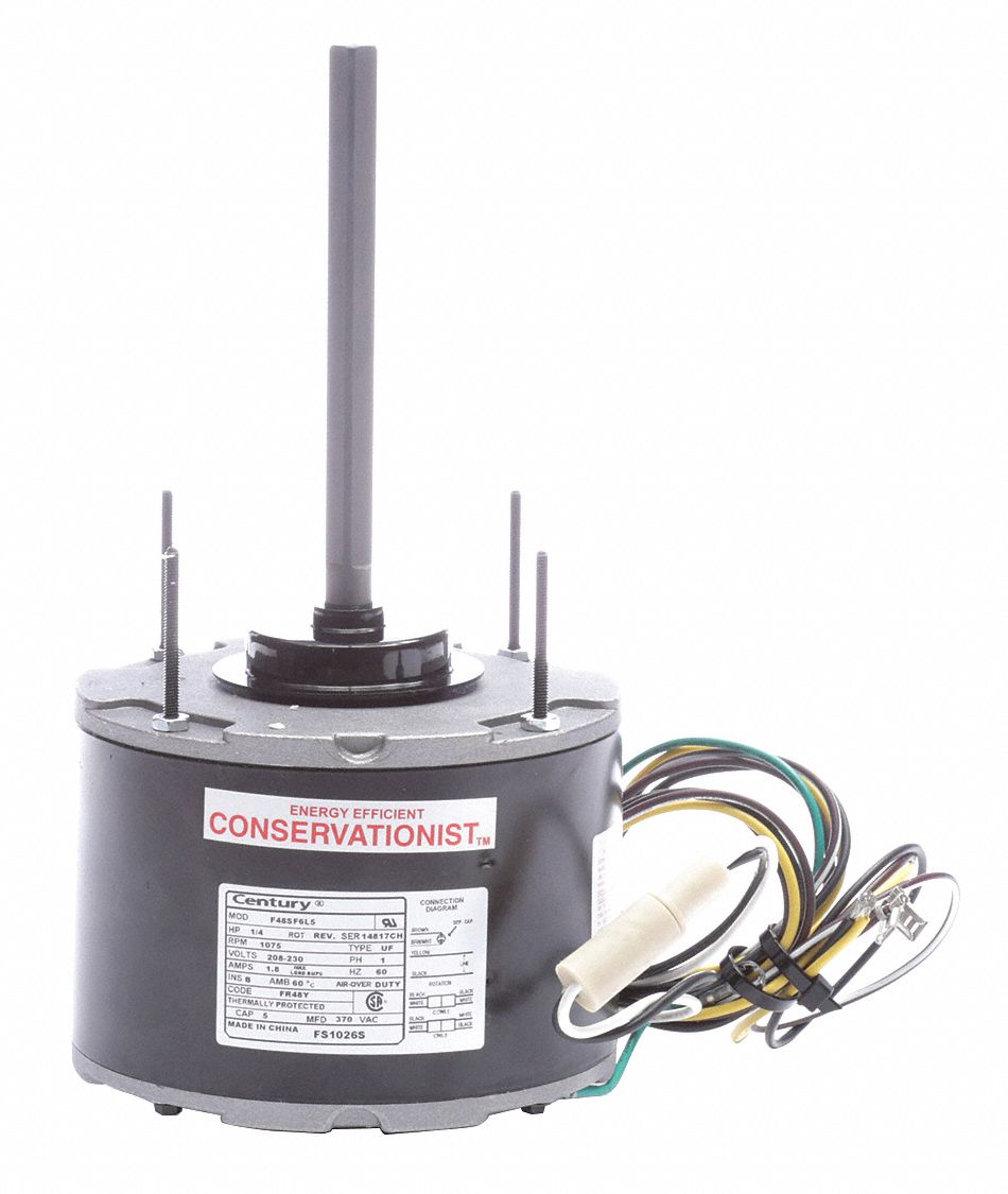 CENTURY, Stud Mount, Open AirOver, Condenser Fan Motor 4MB51FS1026S