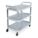 DUAL-HANDLE UTILITY CART WITH LIPPED PLASTIC SHELVES, 40 IN X 20 IN