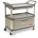 ENCLOSED SERVICE CART,GRAY,3 SHELF