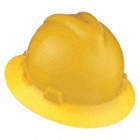 SLOTTED HAT, CSA, TYPE 1, CLASS E, PE, 4-PT FAS-TRAC III RATCHET, FULL BRIM, YELLOW