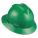 SLOTTED HAT, CSA, TYPE 1, CLASS E, PE, 4-PT FAS-TRAC III RATCHET, FULL BRIM, GREEN