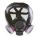 FACEPIECE ASSEMBLY, S, HYCAR RUBBER/POLYURETHANE, BLACK, 6-POINT, NIOSH