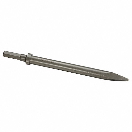 Champion Chisel 18-Inch Long Moil or Bull Point 1-1/8 x 6-Inch Hex w/notch 