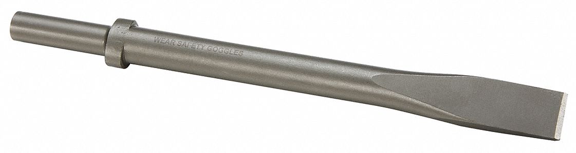 CHISEL, 0.68 IN SHANK SIZE, ROUND, OVAL, 1 IN CHISEL TIP W, 12 IN OVERALL L