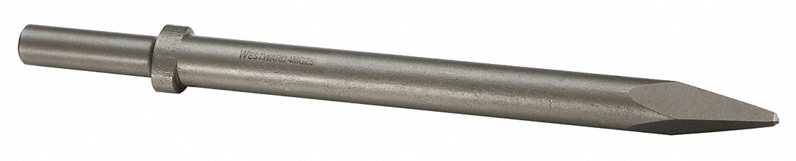 MOIL POINT CHISEL, 0.68 IN SHANK SIZE, ROUND, OVAL, 12 IN OVERALL L