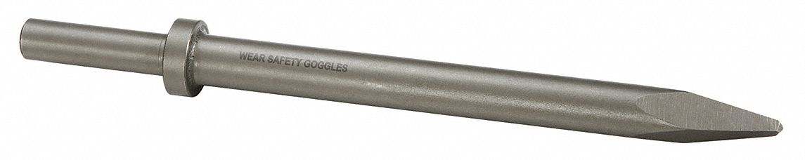 MOIL POINT CHISEL, 0.68 IN SHANK SIZE, ROUND, ROUND, 12 IN OVERALL L
