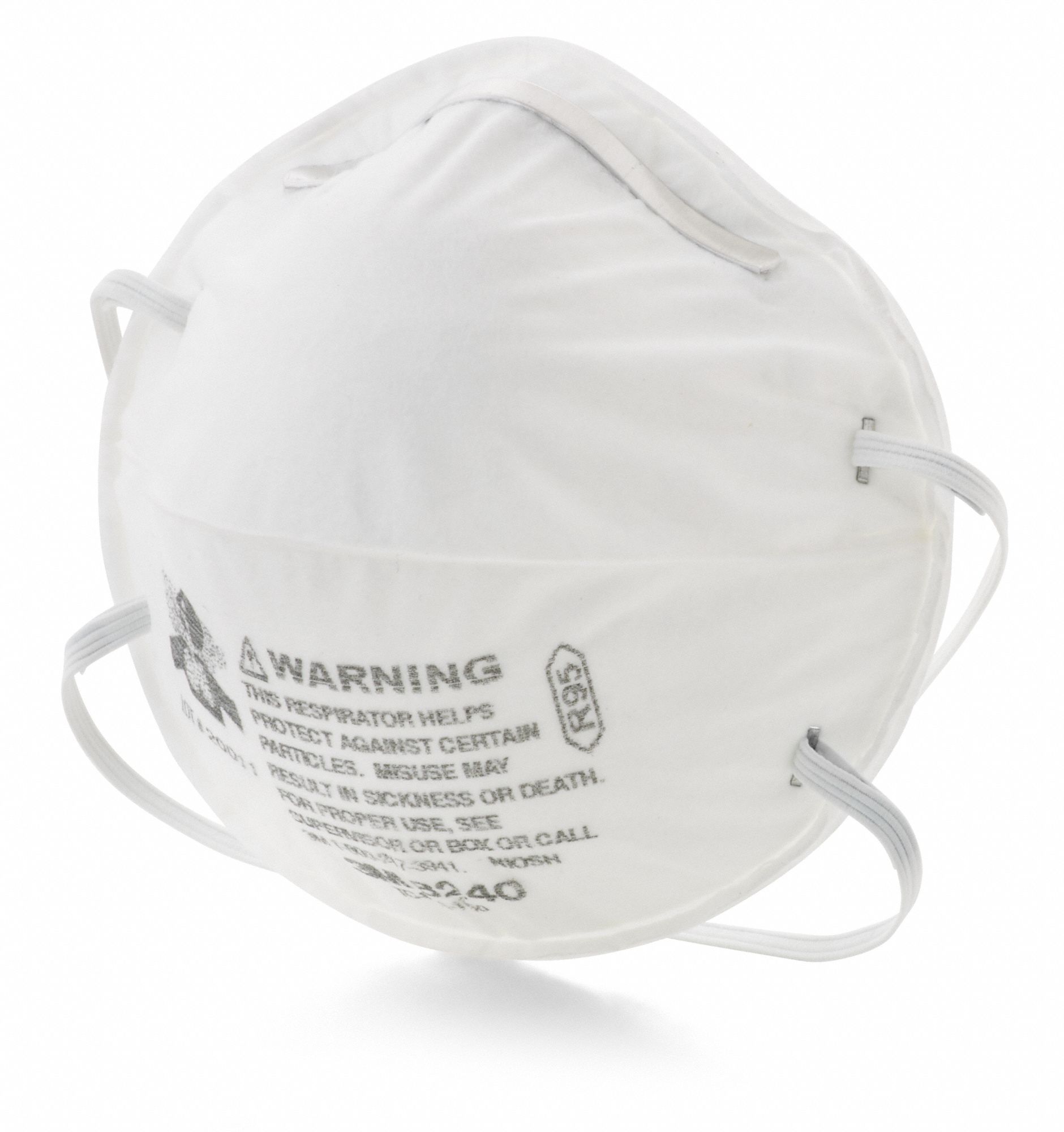 3M Disposable Respirator, M, R95, PK 20 4MH648240 Grainger