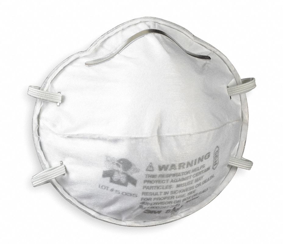 3M Mascarilla Desechable R95 con arnés Doble, No Ajustable Blanco Talla ...