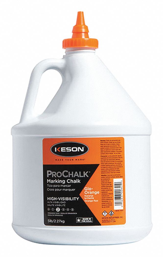 KESON Marking Chalk Refill, GloOrange, 5 lb, For Use With Self