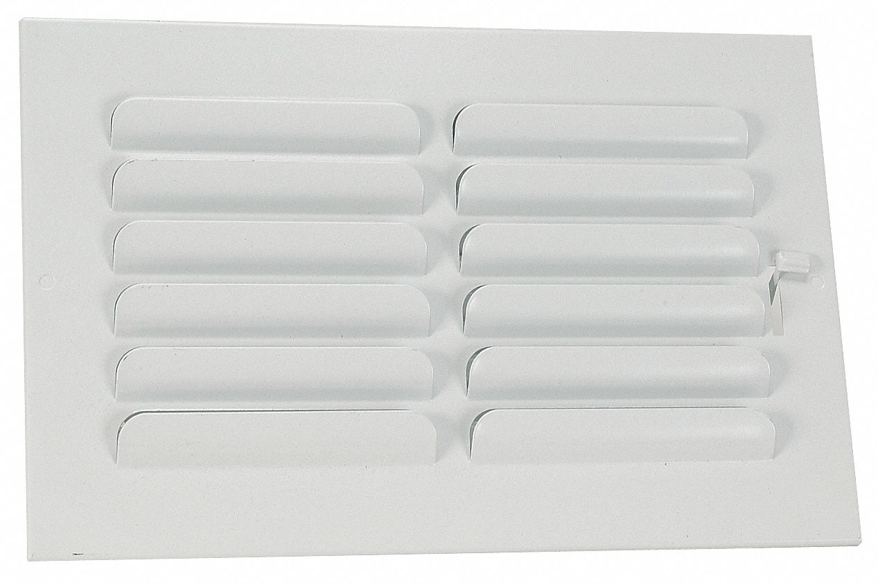Grainger Approved Sidewall Ceiling Register 1 Way Curved Blade