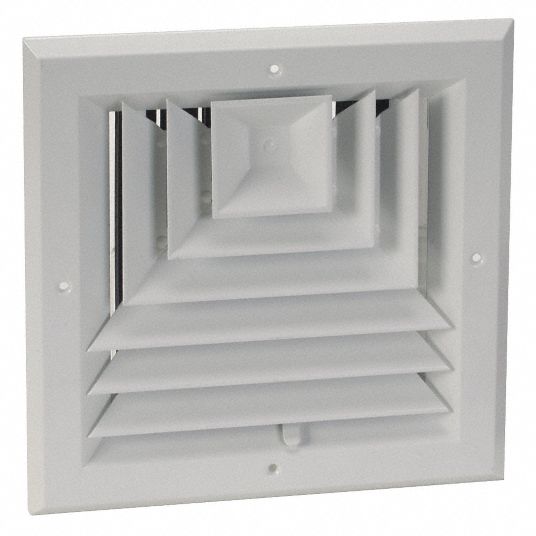 GRAINGER APPROVED Ceiling Diffuser, 3-Way Multilouver, 8 in Diffuser ...